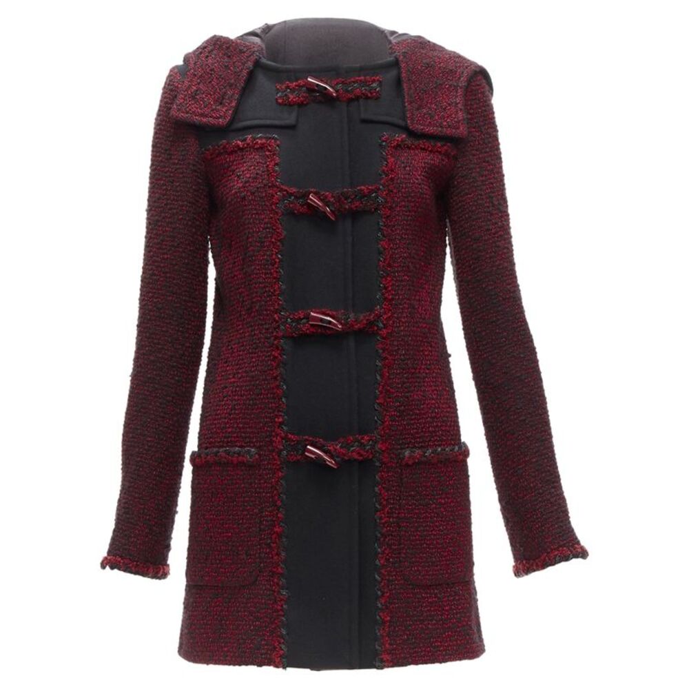 Chanel Wool Tweed Toggle Duffel Coat